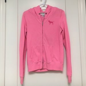 Pink VS zip up hoodie